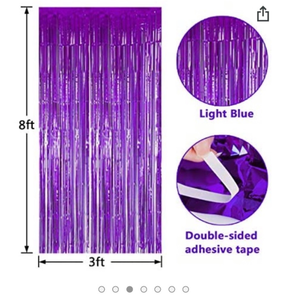 Purple Foil Fringe Curtain